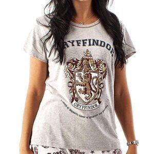 NWT Women's W.W. of Harry Potter Gryffindor T-Shirt Large Grey MSRP $40.00